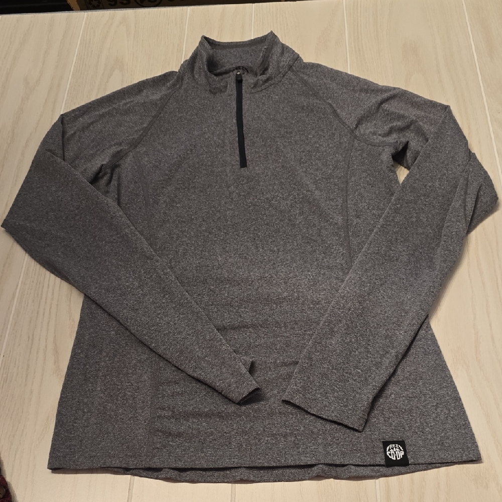 REI Co-op Heather Gray Top Pullover 1/4 Zip Small -A008